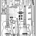 Harmony Stratotone (H42 Newport, H44 and H88) Built 3 guitars with one set of plans!